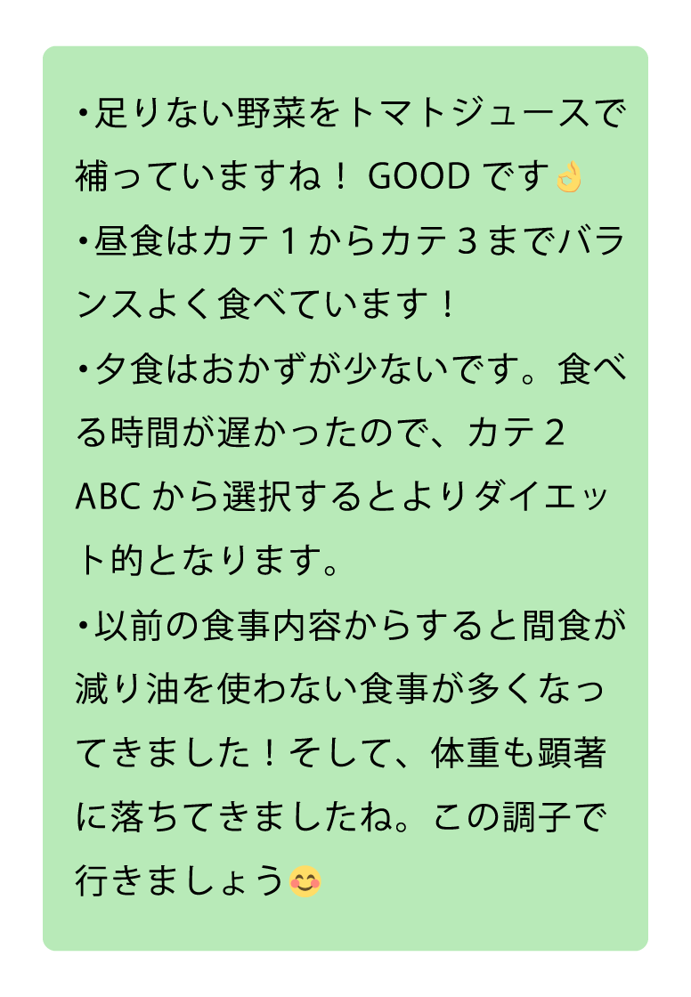 画像:トレーナーからの返信